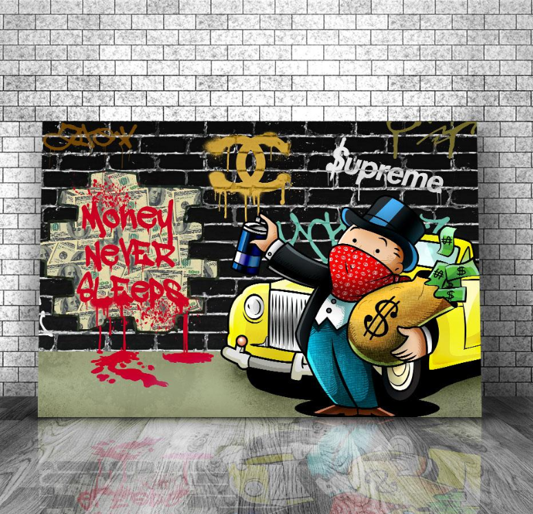 Rebhorn Designs Money Never Sleeps Canvas Vyral